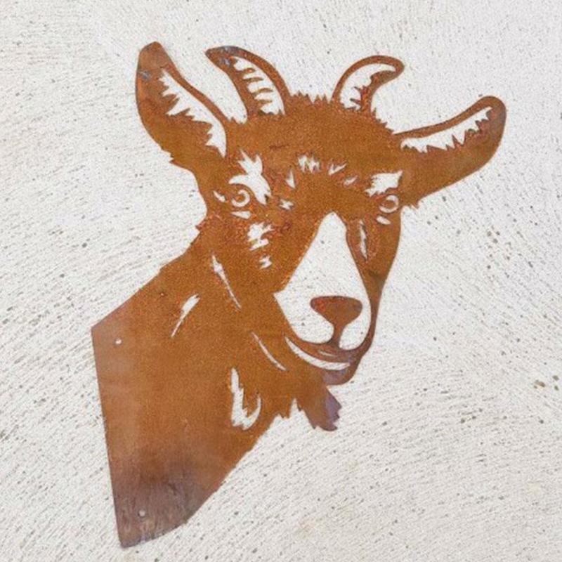 Garden Wrought Iron Decoration Metal Goat Pastoral Ornaments Animal Yard Art Statues Backyard Lawn Stakes Farm Grass Decor