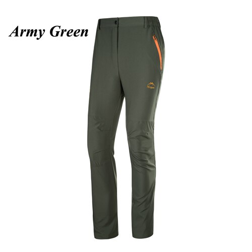 Spring Outdoor Pants for Men Camping Hiking Sport Trousers Climbing Trekking Hombre Water-Resistant Quick Dry Pantalones: Army Green / L