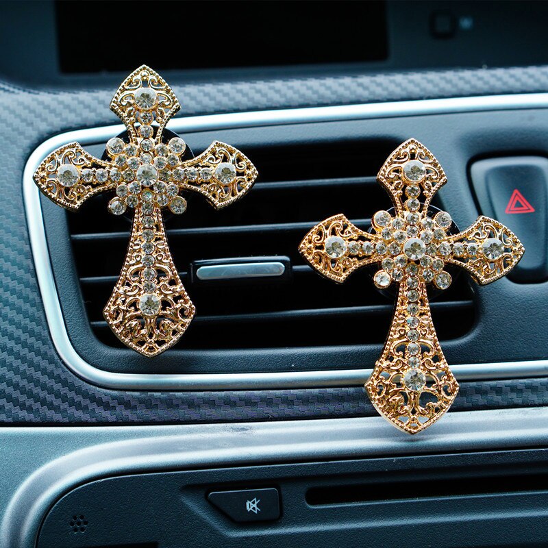 Jesus Crucifix Cross Air Freshener Clip Car Perfume Decoration Air Conditioner Outlet Car-styling Auto Accessories Fragrance