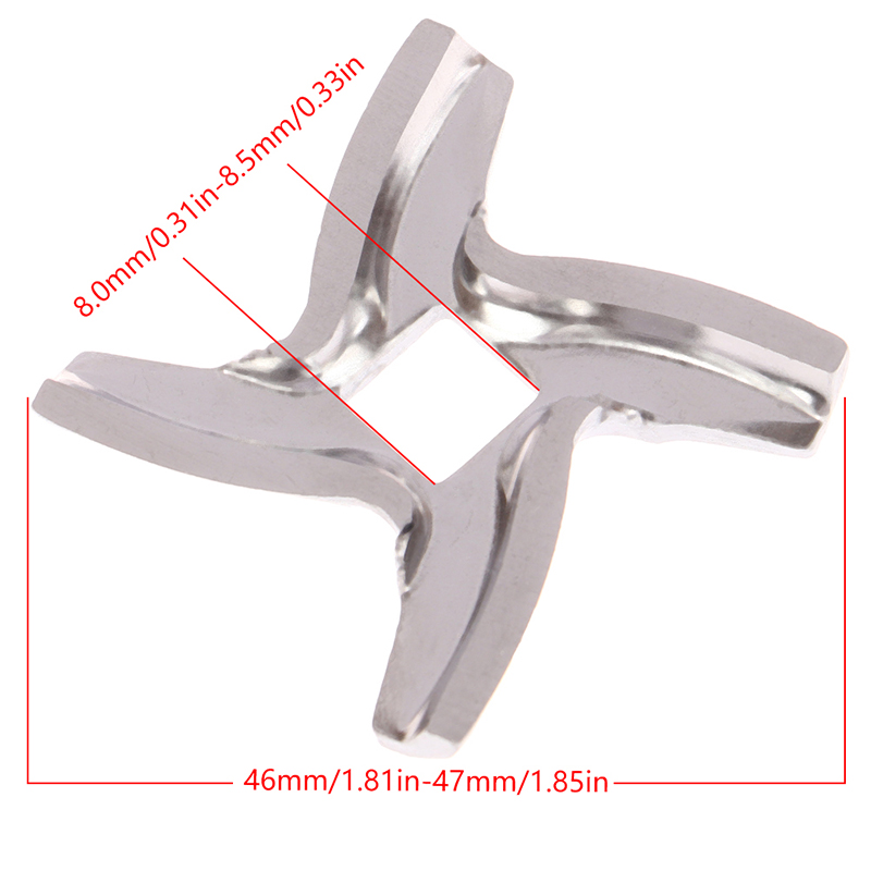 1Pc Vleesmolen Onderdelen Gehaktmes Voedsel Slijpen Mes Cutter Past: plum