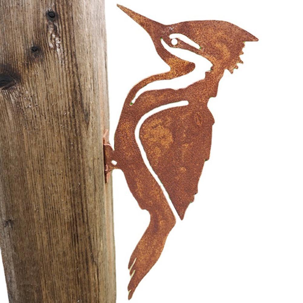 Picchio arrugginito decorazione per uccelli sagoma di uccelli in metallo decorazioni da giardino creativo in ferro battuto decorazioni per interni per interni simpatico giardino toria