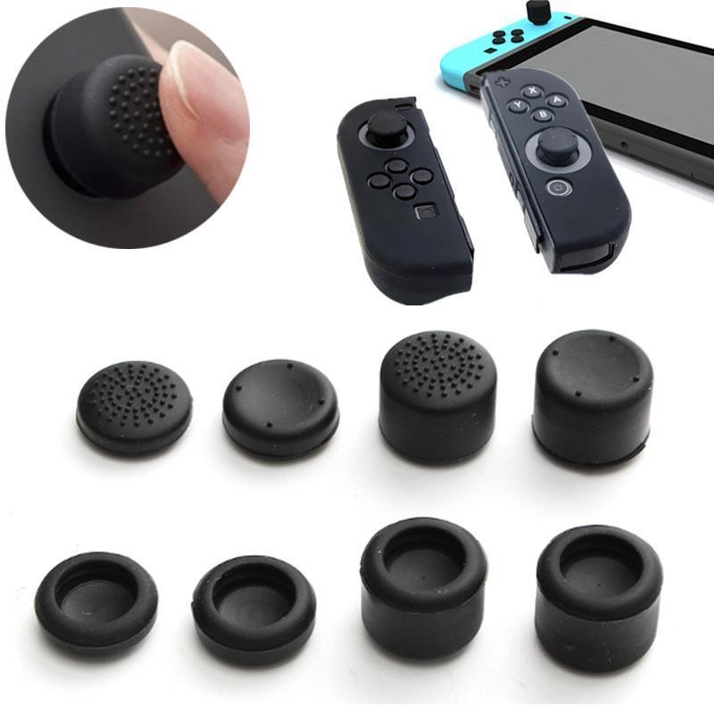 4 Pairs Silicone Thumb Grip Button Stick Cap Guards for Switch Joy-Con Controller