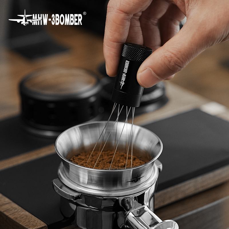 MHW-3BOMBER 51 mm & 58 mm Espresso-Dosiertrichter, Edelstahl, Kaffee-Dosierring, kompatibler Siebträger, Heim-Barista-Zubehör