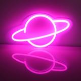 Led neonlys farverige neonskilte til værelse hjemme fest bryllup fødselsdag væg dekorativ jule neon lampe: Planet
