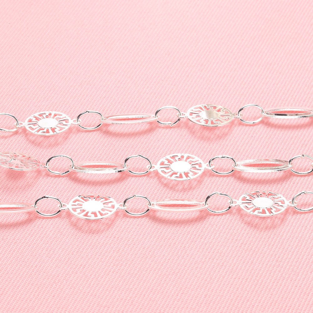 1 Meter Messing Chain Connectors Geometrie Ketting Diy Materiaal Diy Sieraden Bevindingen Accessoires: silver