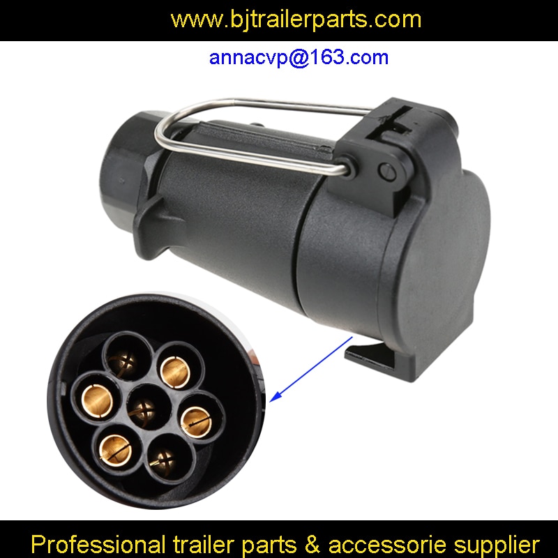 7 pin trailer connector harness female socket wire connector trailer plug socket towbar lighting board towing adapter trailer