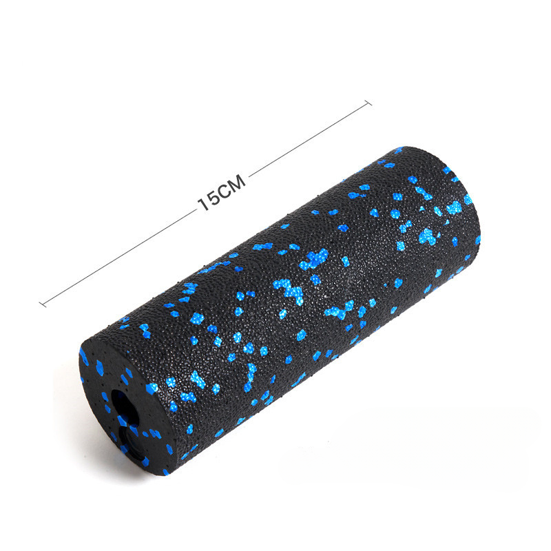 15*5.3cm stk. epp skum yogastolper muskelfitness dybdemassage afslapningsøvelse rulle kompakt bærbar fascia skumskaft: Sort