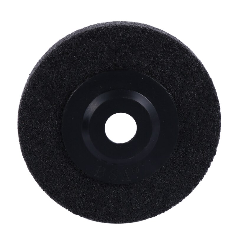 Disque de polissage en Fiber de Nylon, 4 pouces, 5 pièces, Non tissé, disque à lamelles abrasifs, pour métal, céramique, marbre, bois, arc