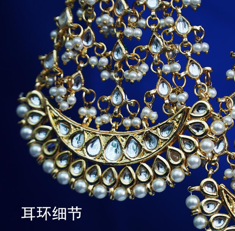 13 Kleuren Etnische Indiase Saree Dansen Oorbellen Voor Vrouwen Wenkbrauwen Indische Kleding Accessoire Party