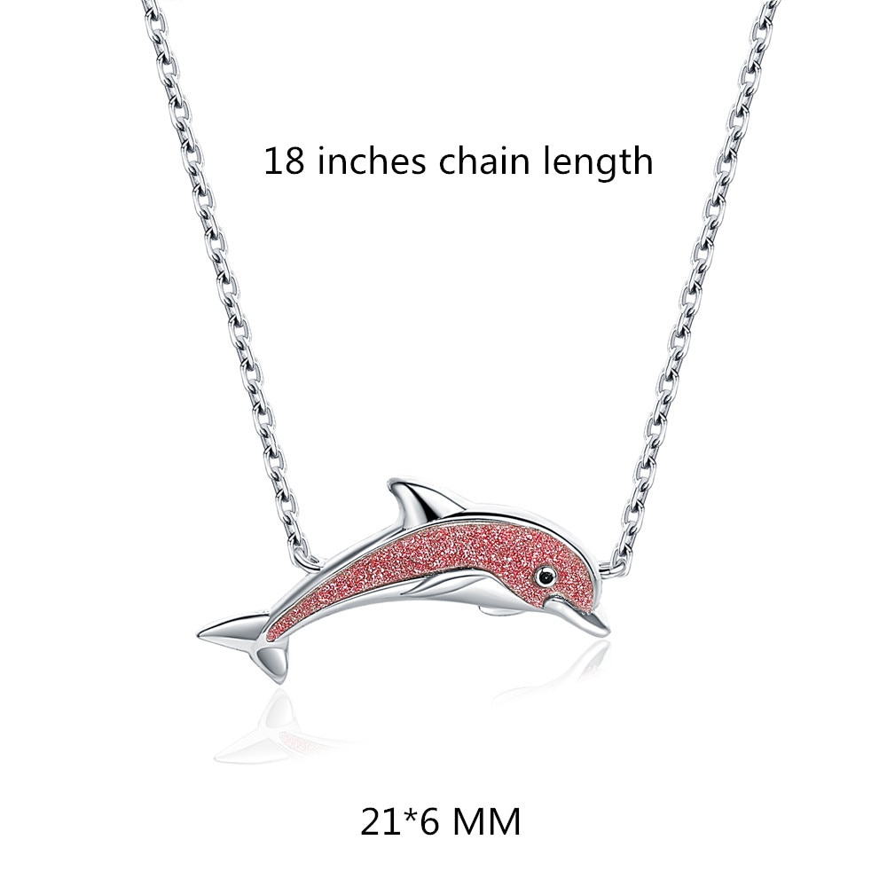 Fish Tail Pendant Jewelry Necklace For Women Silver Chain 18" Simple Cute Ladies 21*6mm Shiny Christmas Valentine Day