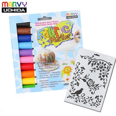 Marvy Fabric Markers Pens 30 Colors Fabric Paint Art Markers Set Child Safe &amp; Non-Toxic DIY Graffiti Painting Clothes Clothing: 560-10A
