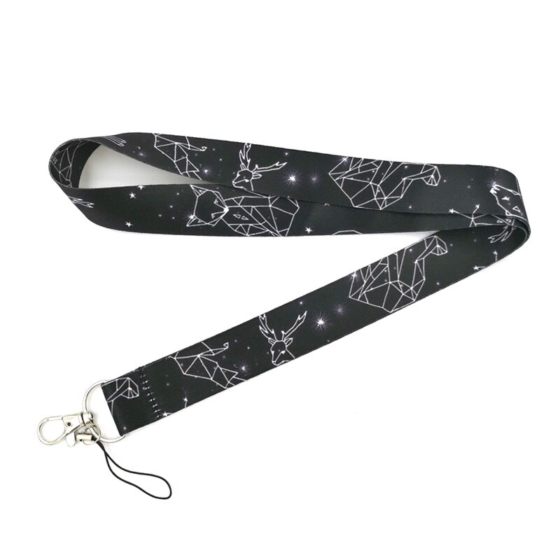 1set Starry tier Zwölf konstellationen Neck hand Band Lanyards ID abzeichen karte halter keychain Bänder gurte Wristlets: Neck lanyard
