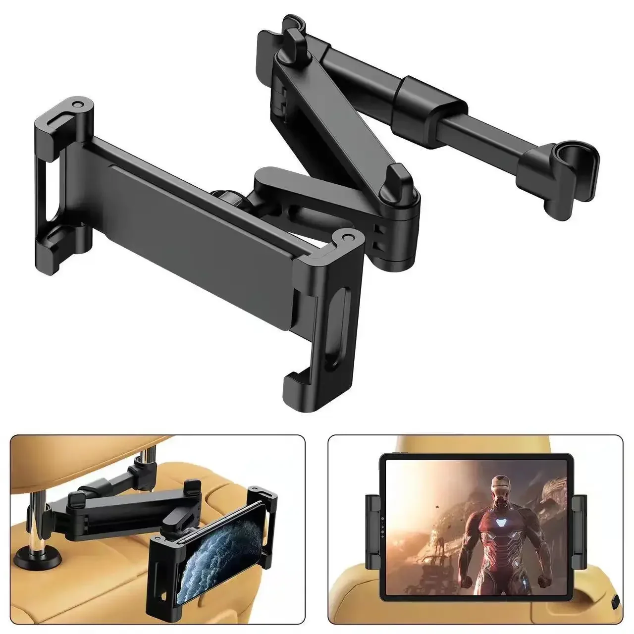 Auto Tablet Halter Rücksitz Kopfstütze Halterung Für IPad Air Mini Pro 4-13 Zoll 360-Grad-Rotation Hinten Kissen telefon Klemme Ständer Universal