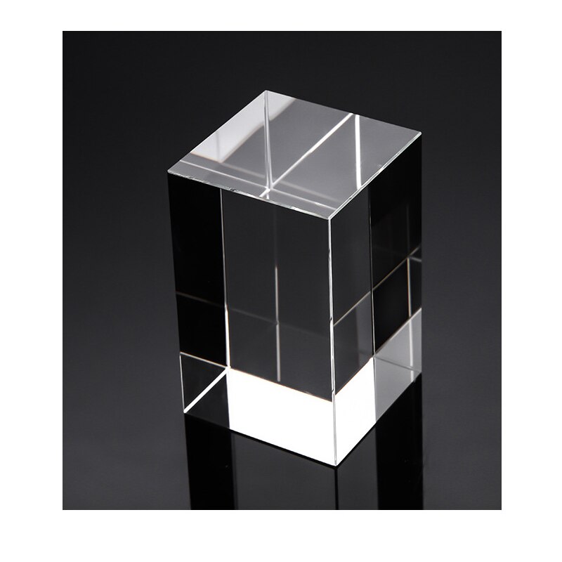 Super Clear K9 Glass Lens Cube Transparent Crystal Optical Photography Display Cuboid Prism Light X-Cube Paperweight Home Decor