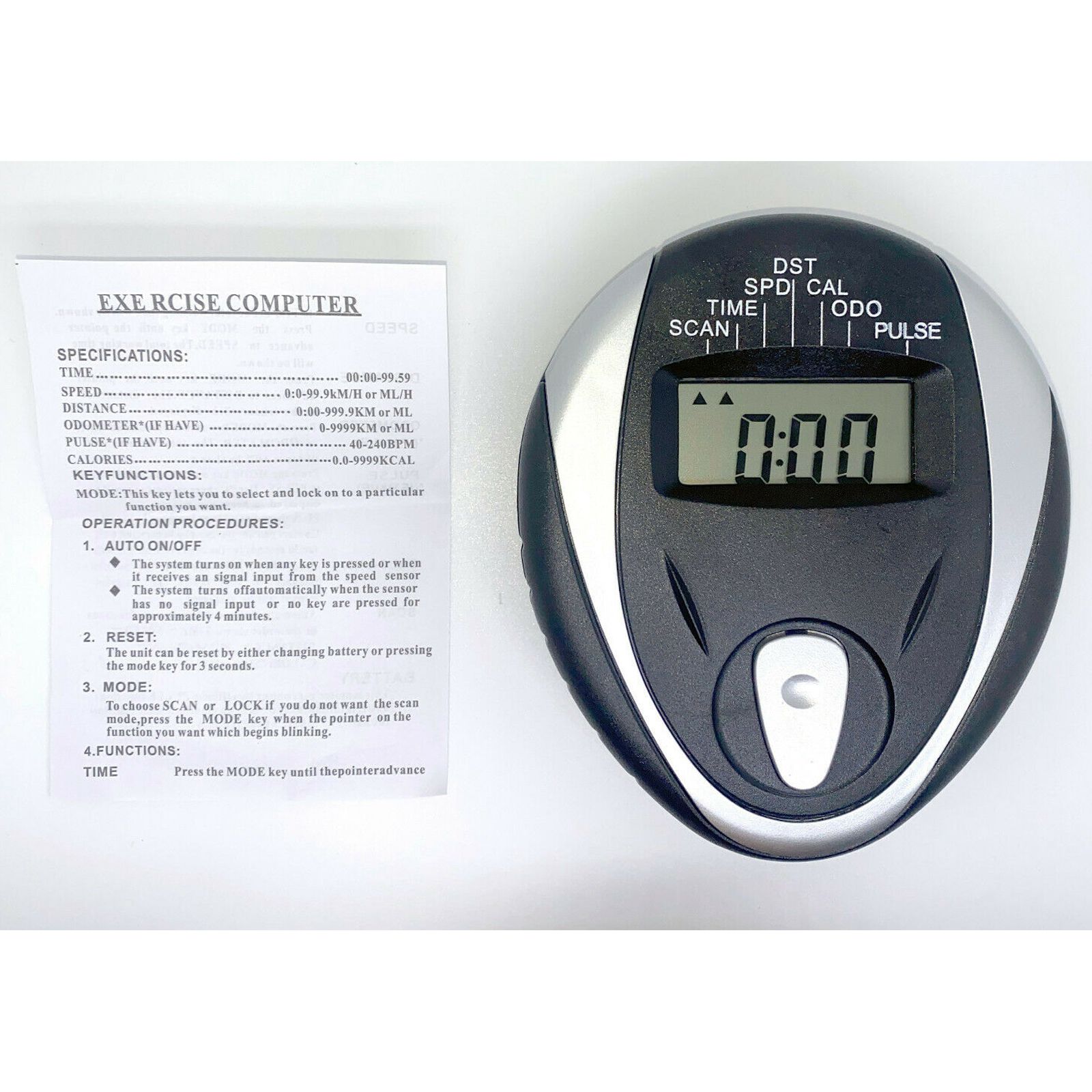Replacement Monitor Speedometer Counter for Stationary Bikes, Exercise Bike Computer
