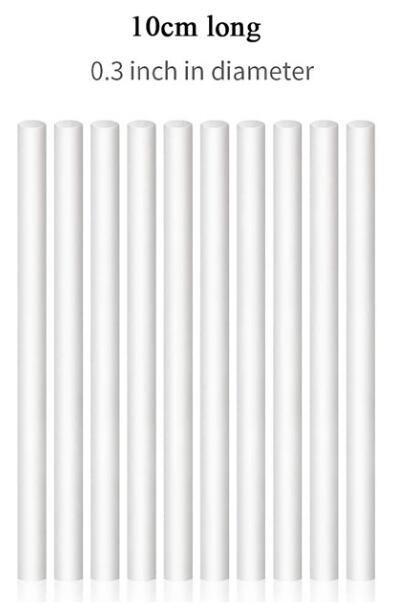 10pcs/Pack Filter Replacement Refill Sticks for Cool Mist USB Mini Humidifiers: WHITE