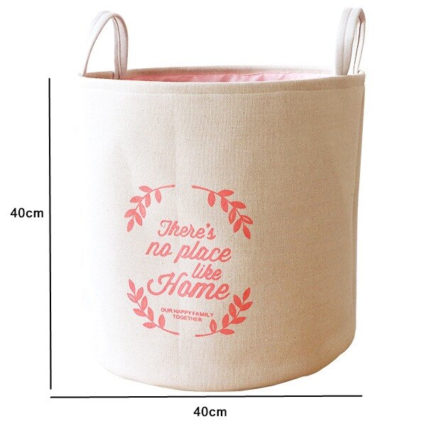 cotton linen large Round Collapsible Laundry Basket Dirty Clothes Organizer Toys Storage Box Bin Bucket Hamper With Handles: color 14