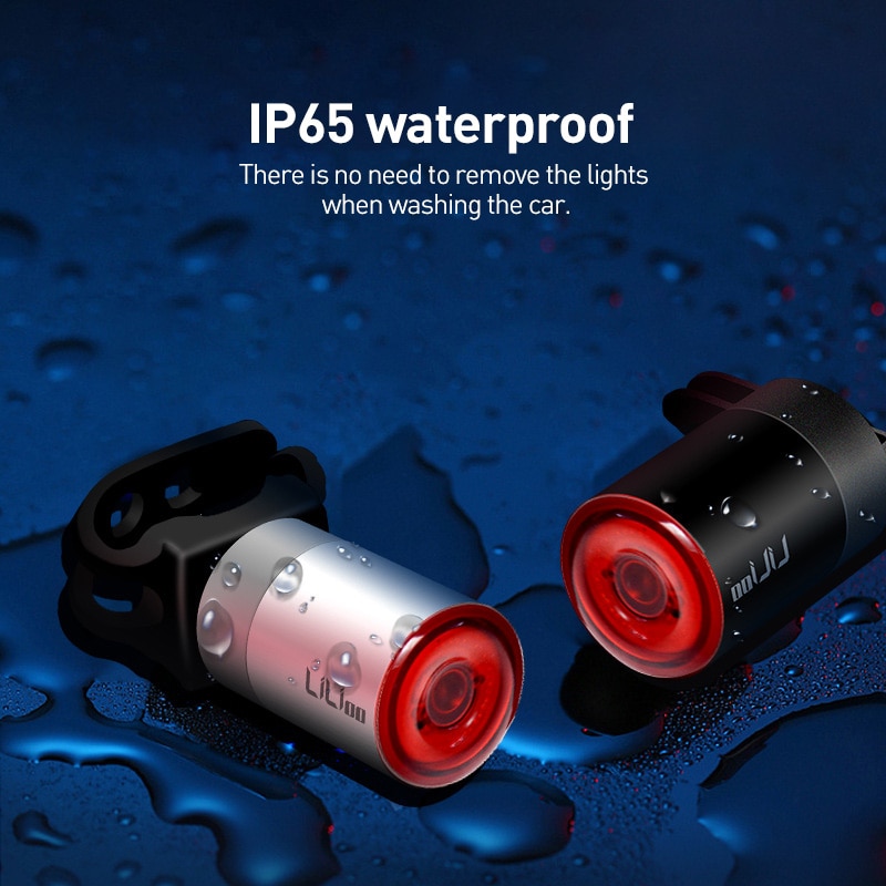 Bicycle Touch Smart Sensor Taillight Brake Vibration Induction Bike Rear Light USB Fast Charge MTB Road Bicycle Tail Light