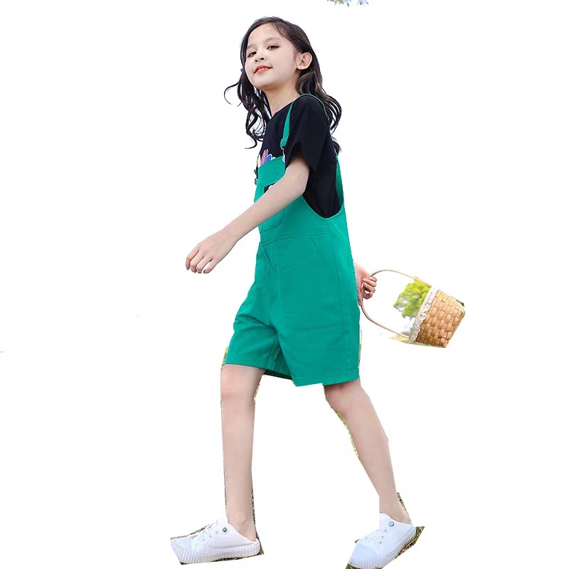 Girls Summer Kids Overalls Suspenders Shorts 2022 Brand Clothing Children Jumpsuit Teenager Girls Casual Suspenders Jeans