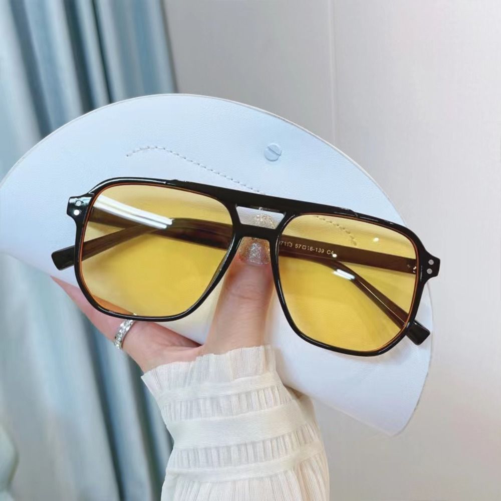 Gafas de sol con montura cuadrada Punk, accesorios de viaje Anti-UV, gafas de sol Retro, protección ocular para playa, gafas negras, decoración de verano