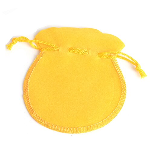 100pcs 7*8cm 9*12cm Velvet Bags Drawstring Pouch Calabash Jewelry Packing Bags Wedding Xmas Party Bags cadeau sachet bonbon: Yellow / 9x12cm