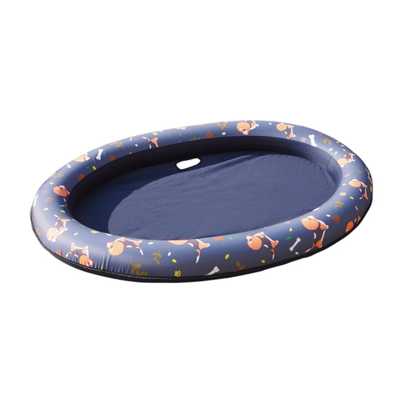 140*96cm Air Mattress Swimming Pool for Pet Dog Floating Pool Pet Water Toy Pool Row Bed Inflatable Beach Toy for Dogs Cats: grey
