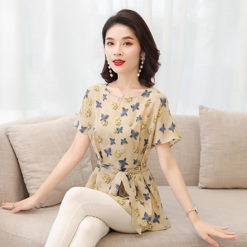 S -4xl löst sittande kläder kvinnor sommar kontorsdam fluga skjortor casual retro vintage blommigt tryck peplum toppar blusar: Xl / Gul