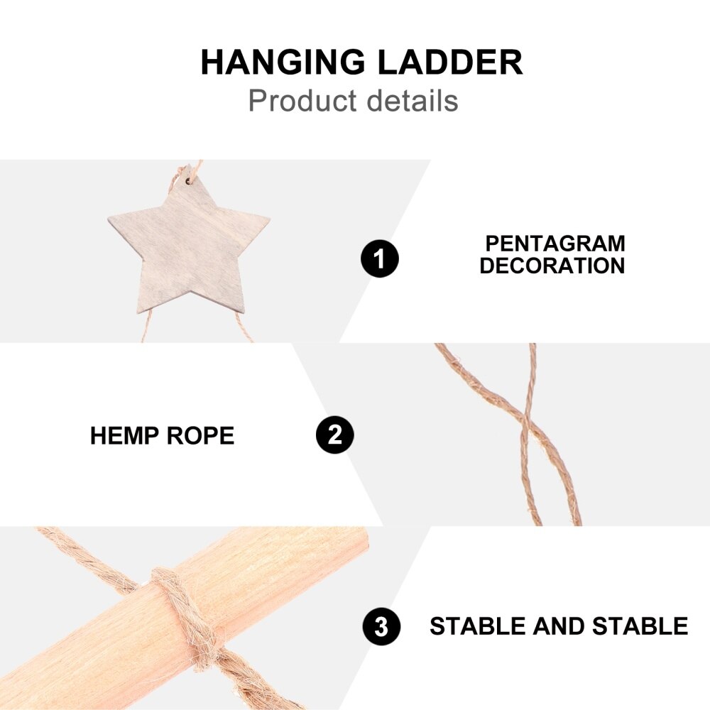 1Pc Tree Ladder Premium Durable Decorative Ladder Hanging Christmas Tree Wood Ladder Branch Hanging for Christmas