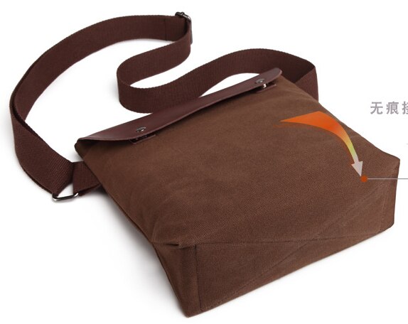 Enkel stil herre stof plus læder dokumentmappe herre all-match skulder arbejdstaske studerende college laptop tasker bolso hombre  d809