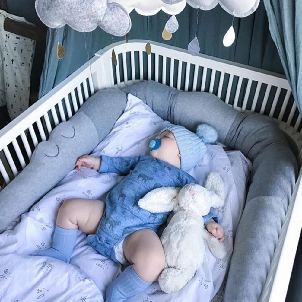 185cm length Crib Bumper Comfort Stuffed Baby Bed Sleeping Protector anti-Collision Bumper Children's Room Bed