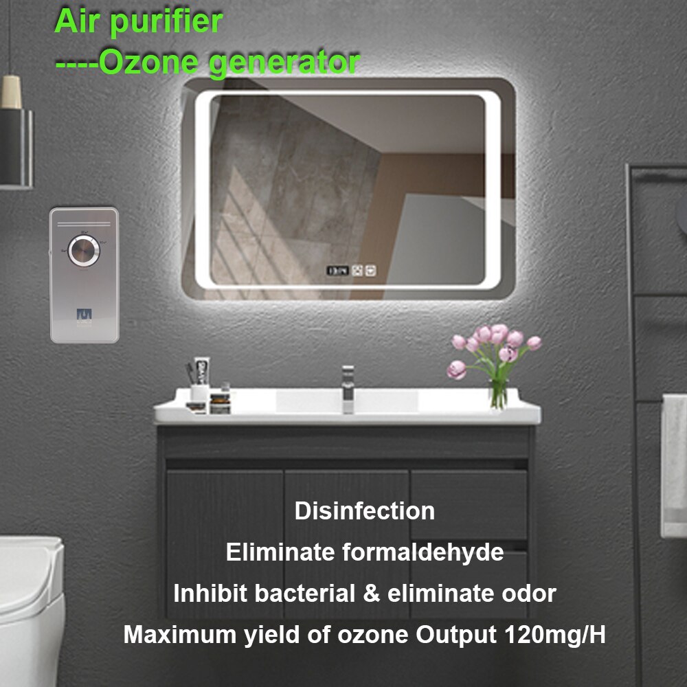 Generador de ozono con enchufe de la UE de 220V, esterilización interior y purificador de aire de eliminación de formaldehído, dos opciones de modo de trabajo
