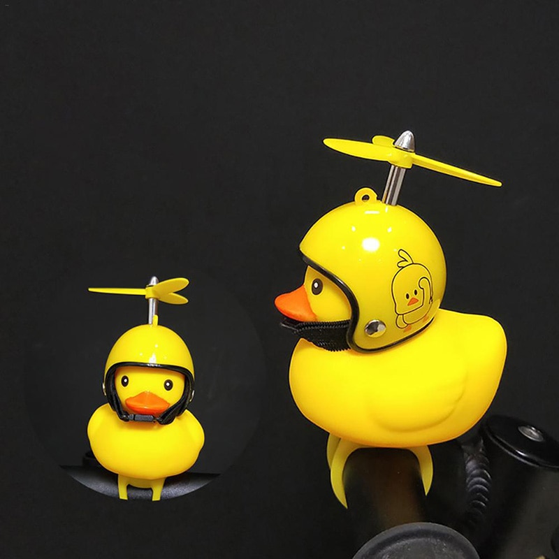 Cloche de canard avec hélice à trois feuilles bricolage corne de modélisation Installation facile avertissement vélo sûr accessoires de moto durables