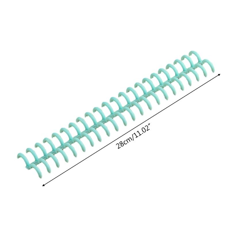10pcs Plastic Loose Leaf Link Spiral Circles Binder Ring for 30 Holes Notebook