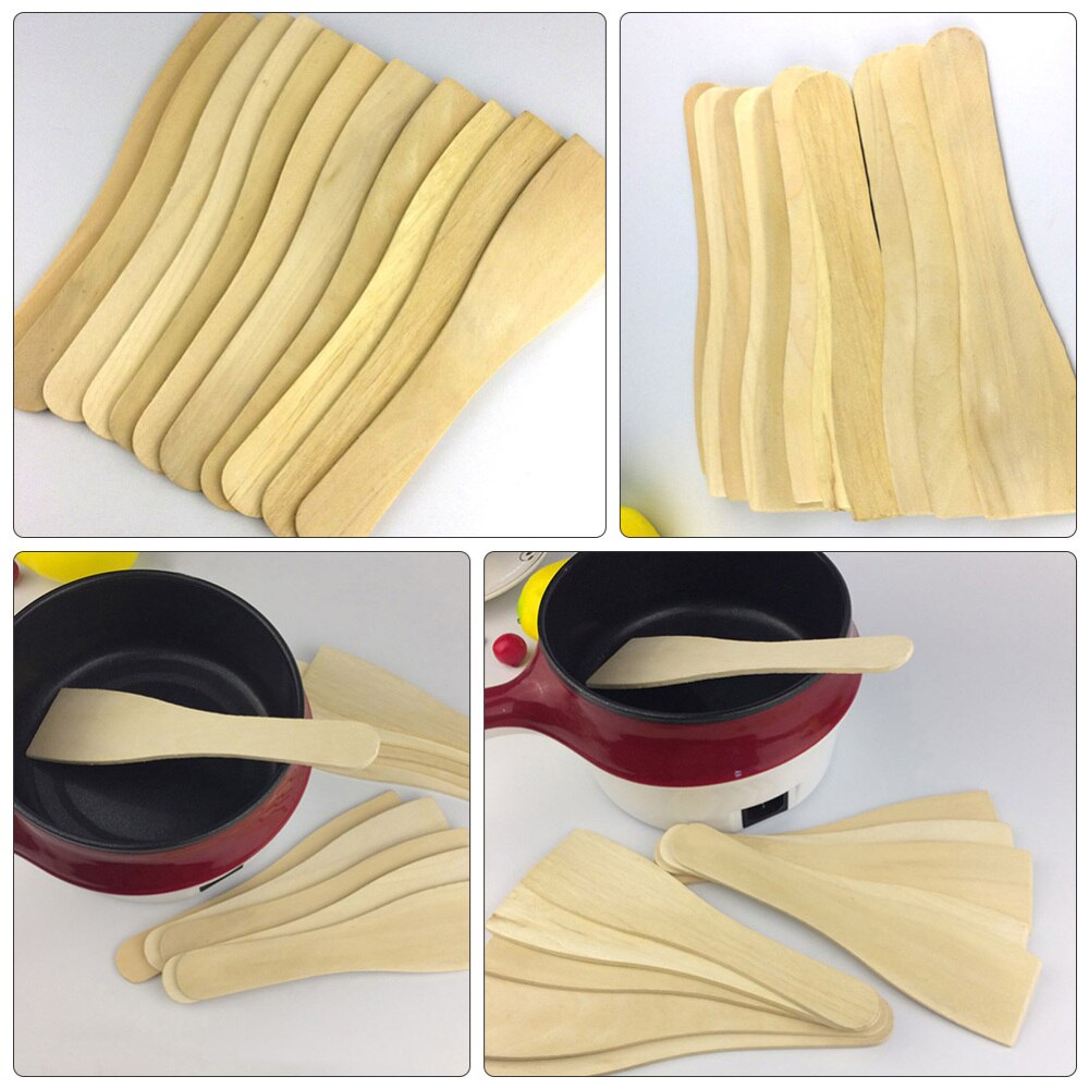 Eco-friendly Smooth Practical Durable Wooden Turner Cooking Spatula Home