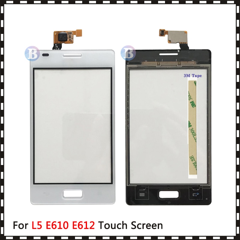 Écran tactile 4.0 pouces pour lg optimus  l5 e610 e612 et dual  e615, capteur numériseur, panneau de lentille en verre avant extérieur