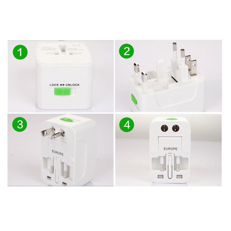 Universal Travel Adapter Multi-Plug Charger Global Conversion Charger Multi-Function Power With Port Converter EU UK US AU Plug