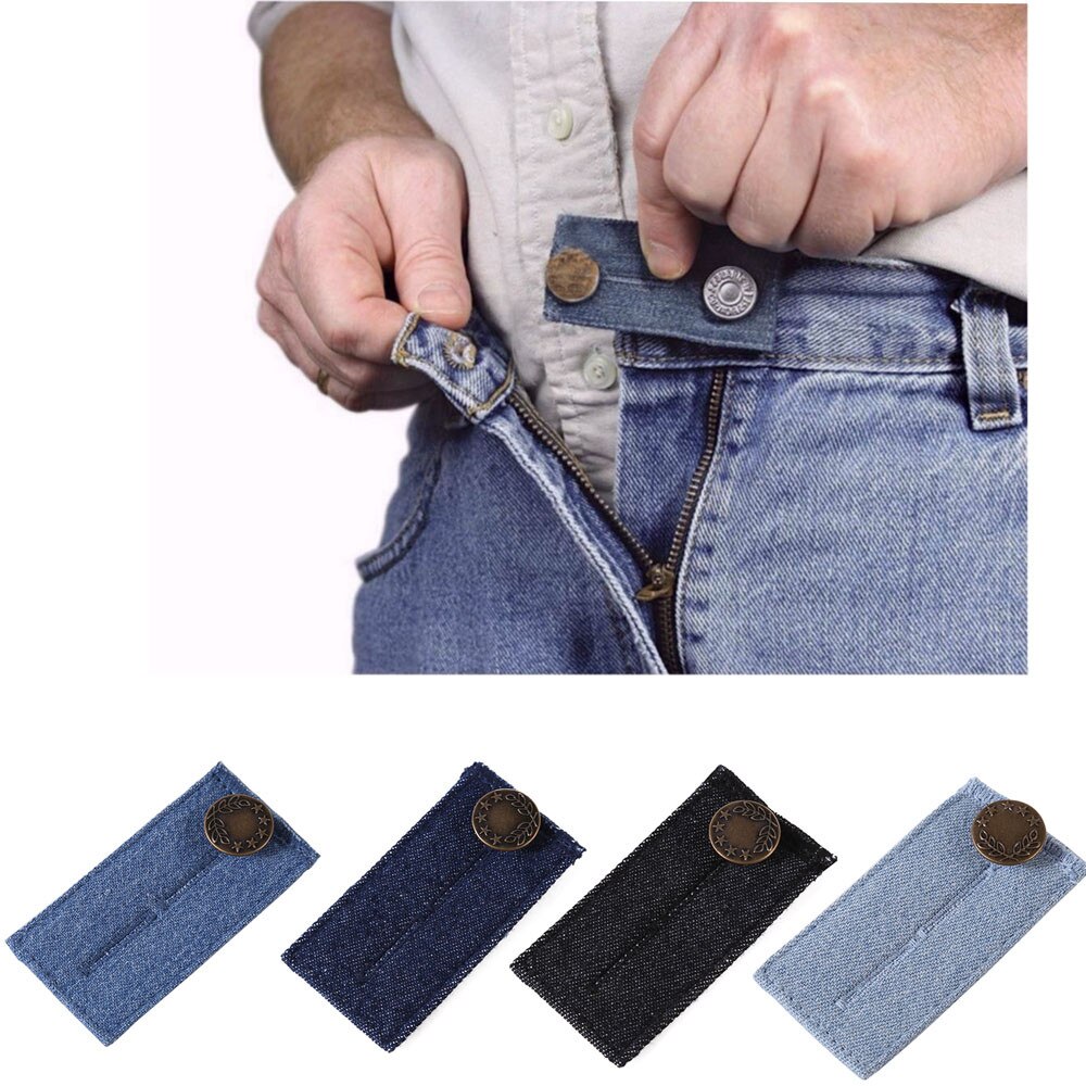 1 Pack Elastic Waist Extender Strong Adjustable Pants Button Easy Fit Clothing Accessories YA