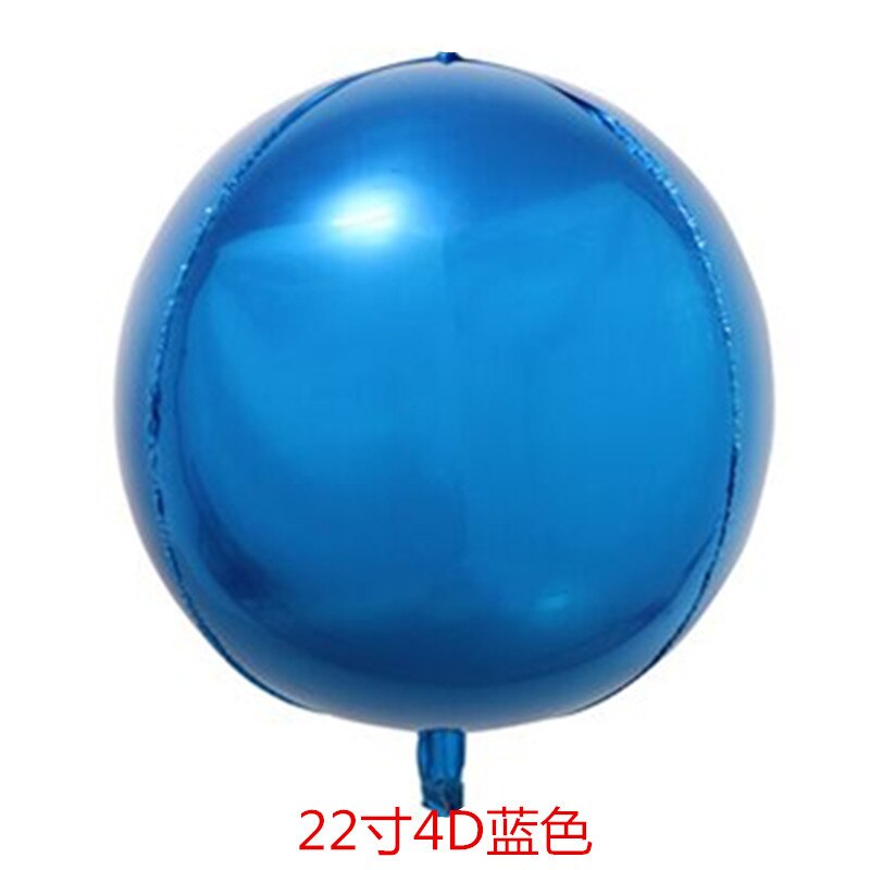 18 tum stor pärlemorskimrande 4d aluminium film ballong födelsedagsfest metall bröllopsfest dekoration bakgrund foto rekvisita: Blå
