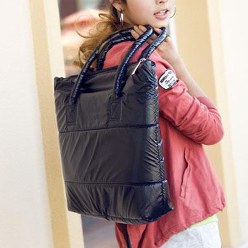 Handbag Single Shoulder Tote Women Space Pad Cotton Feather Down Bag Bucket Handbag Sac A Main Carteira Bolsa Feminina