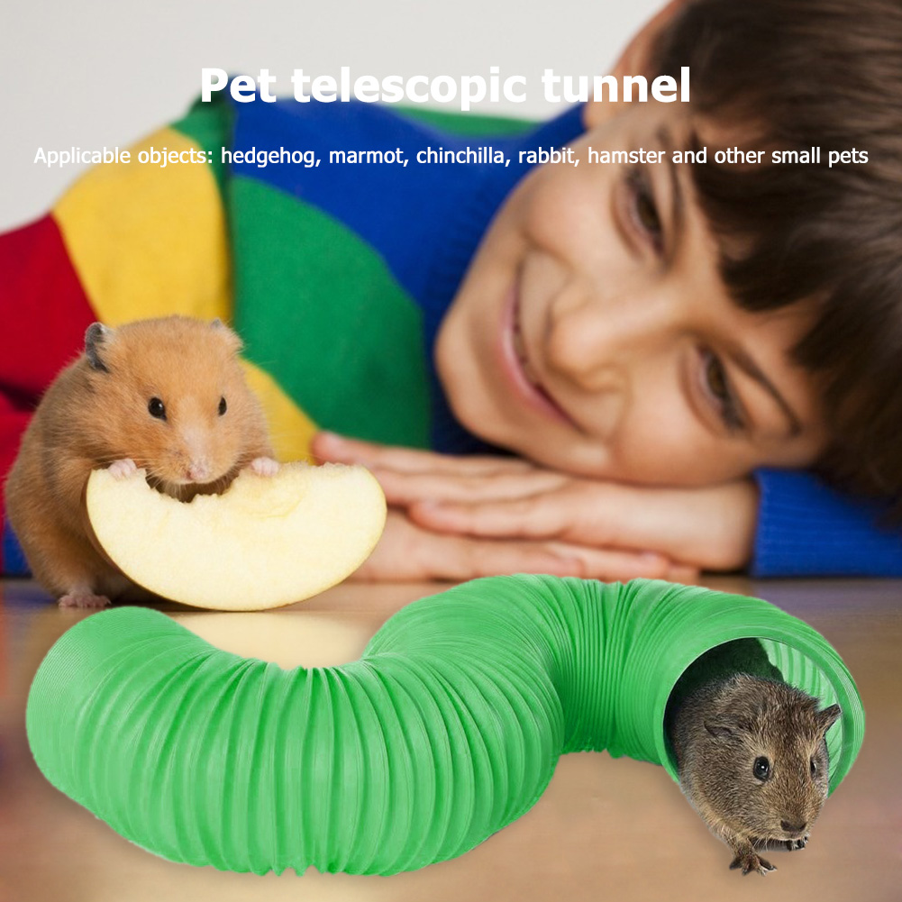 ottavino animale domestico divertente tunnel plastica pieghevole telescopico canale tubo gioco giocattolo criceto furetto gioco gioca giocattolo animali domestici forniture