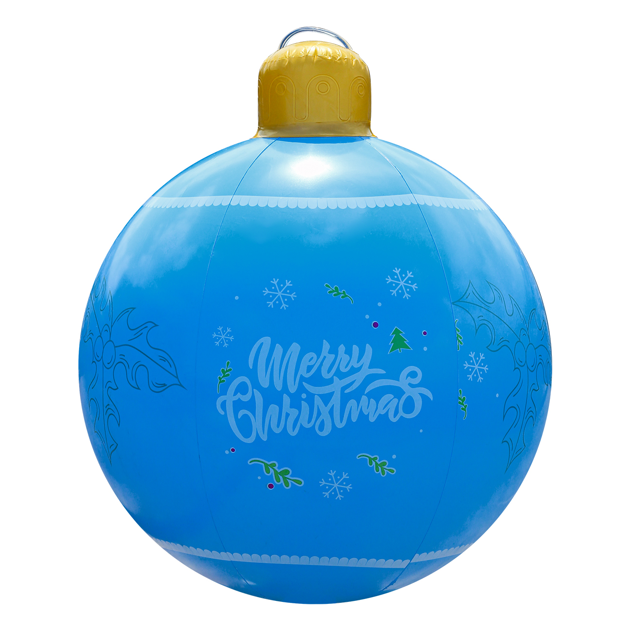 1 szt. Nadmuchiwana świąteczna bomba, duża dekoracyjna kulka na zewnątrz, ozdoby świąteczne na Nowy Rok, dekoracja świąteczna na podwórko, trawnik, werandę.: Niebieski