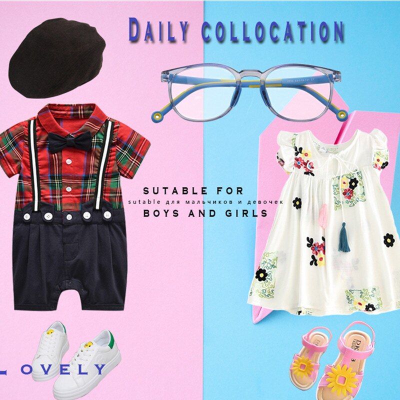 Kids Anti-blue Light Glasses Children Ultralight Round Eyeglasses Boys Girls Myopia Eyewear Blue Light Blocking Computer Glass