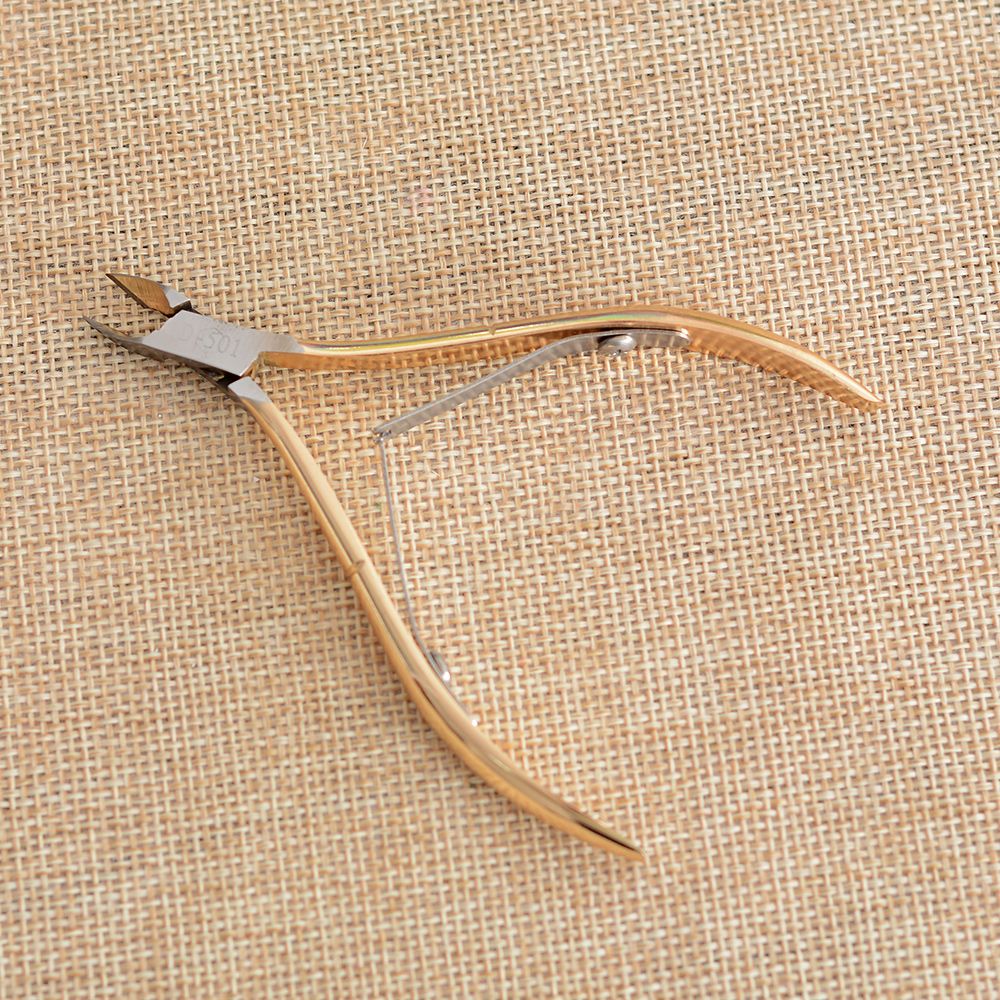 Nagelriemknipper met dubbele veer van roestvrij staal, 1/4- beste nagelgereedschap om dode huid op vingers en tenen te verwijderen