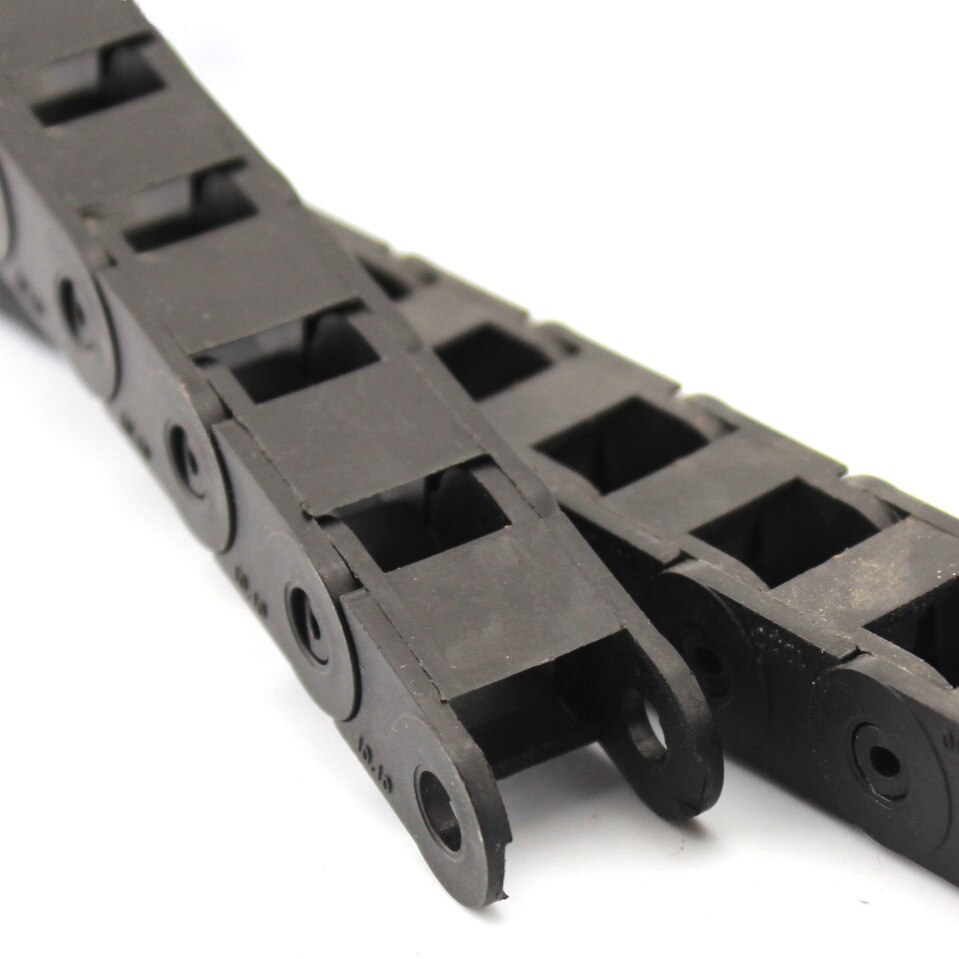 Cadena de arrastre de plástico negro, 10x20mm, portador de Cable, enrutador, molino, herramienta de máquina de remolque