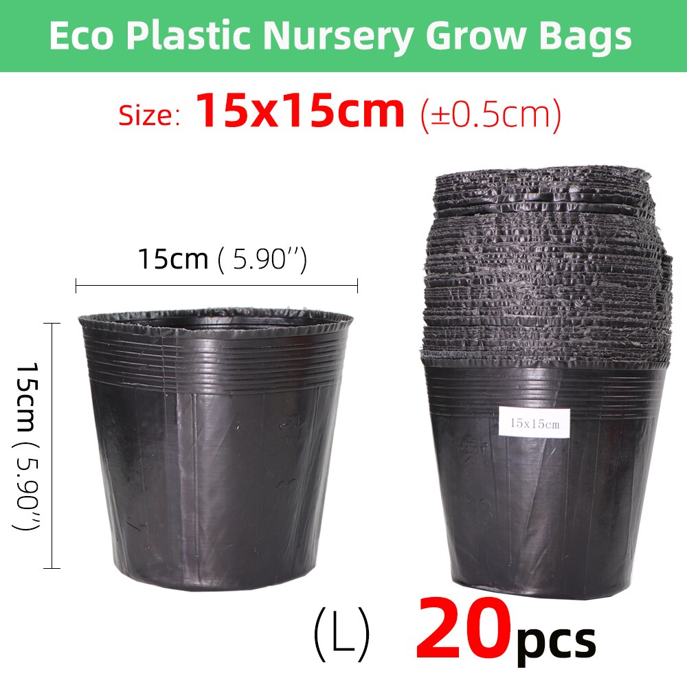 5-100pcs 16 Sizes Disposable Plastic Planting Flower Pot Nutrition Bowl Seedling Cup Black Seedling Box Home Garden Grow Bags: Chocolate