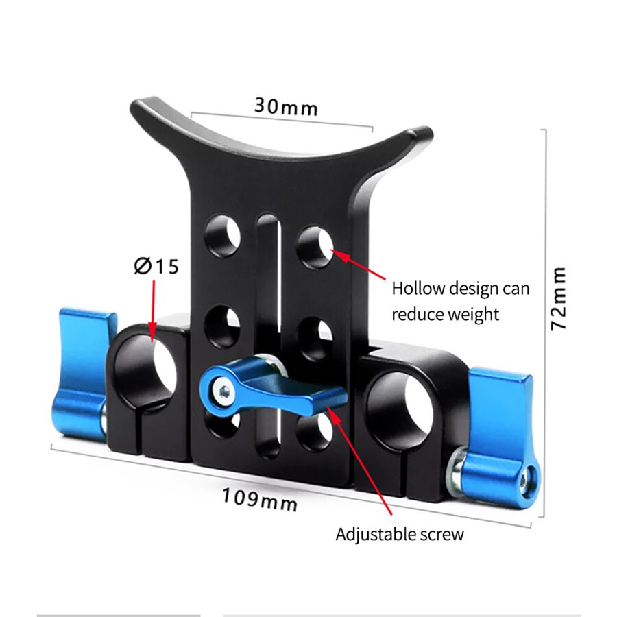 MAMEN15MM Telelens Ondersteuning Beugel Houder Adapter 5D3 5D2 SLR Photo Studio Kit Camera ondersteuning Beugel