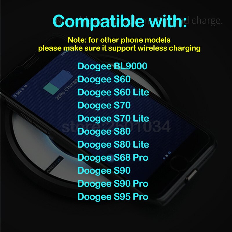 NILLKIN Qi 10W Veloce di Ricarica Senza Fili per Doogee S95 S90 S68 pro 5W Caricatore Senza Fili Del Telefono per Doogee BL9000 S60 S70 S80 Lite