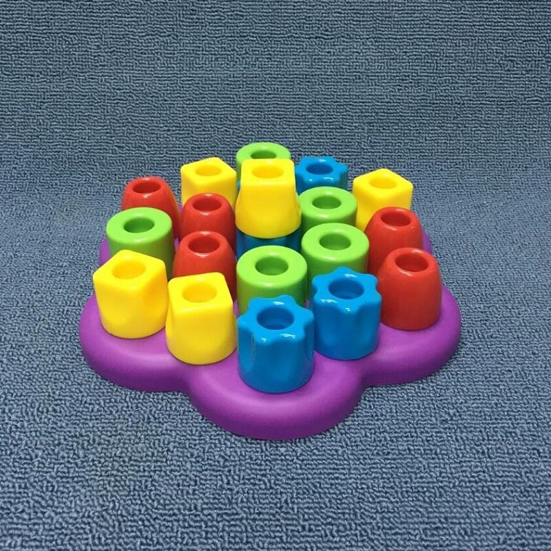 Giocattoli educativi per bambini arcobaleno manica 1-2-3 anni di età del bambino Jenga mucchio per bambini a mano bilanciamento del gioco