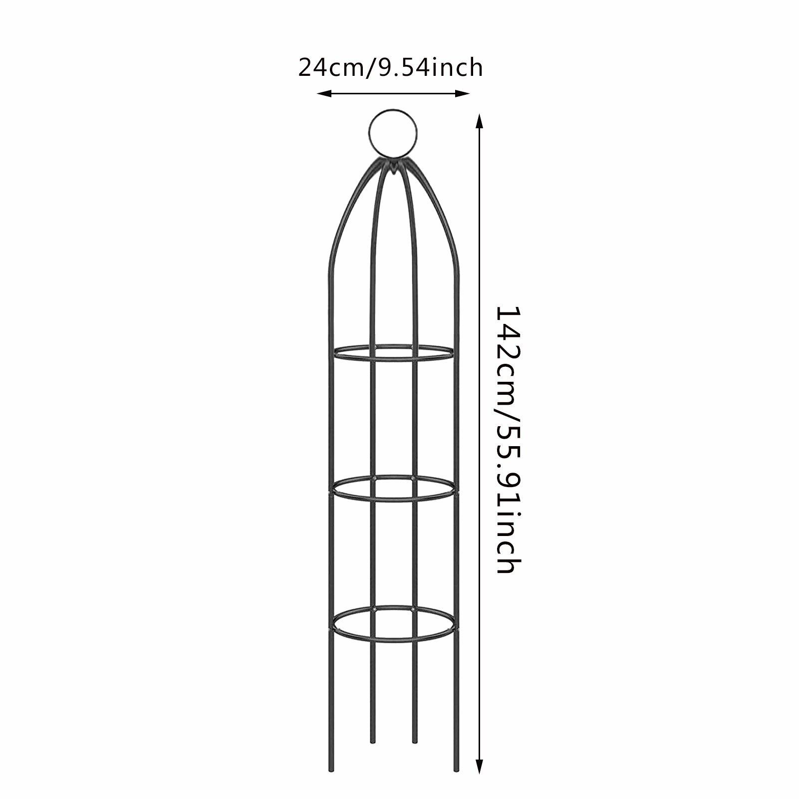 Estante de hierro desmontable para plantas trepadoras, marco de soporte para cultivo de flores y verduras, enrejado para jardín al aire libre, decoración de jardín