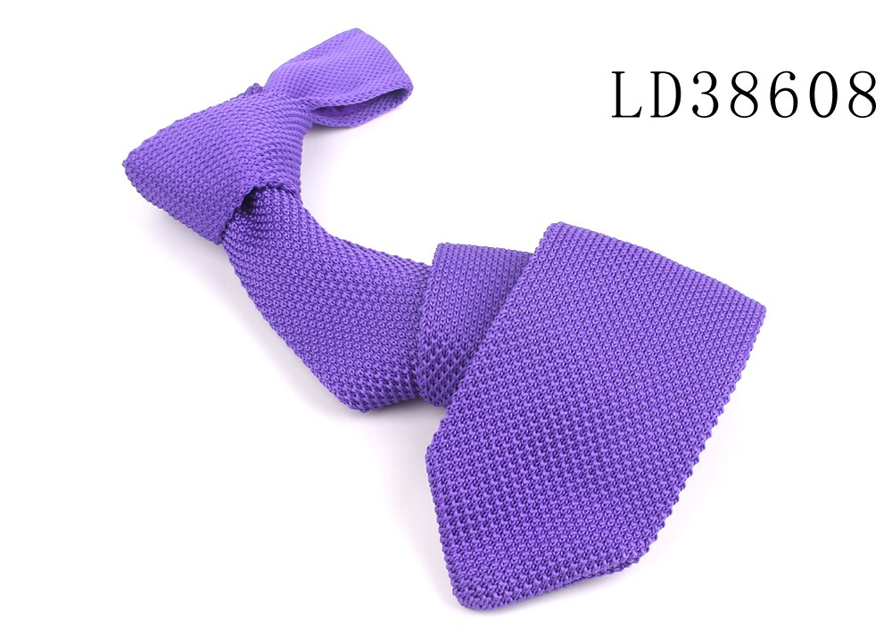 Corbatas de punto rojas para hombres, corbata de cuello para boda, negocios, corbatas de punto casuales, Trajes clásicos, corbatas de cuello de Color caramelo: Azul